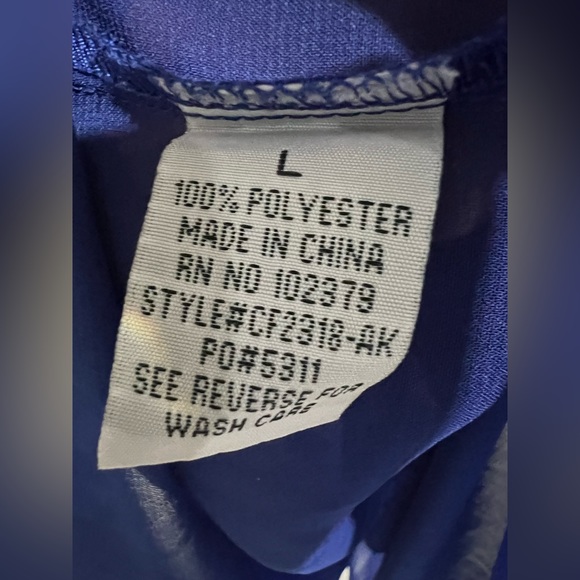 ⚡️Sheer Blouse L Royal Blue with stud collar - Picture 4 of 9